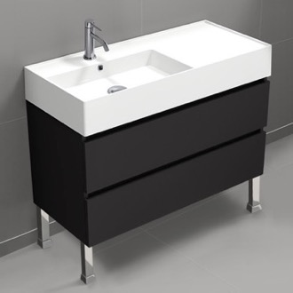 Bathroom Vanity Black Bathroom Vanity, Floor Standing, Modern, 39